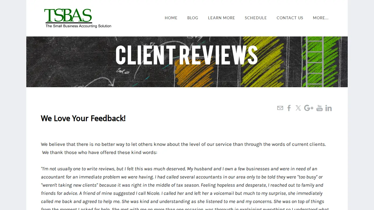 The Small Business Accounting Solution, Inc page