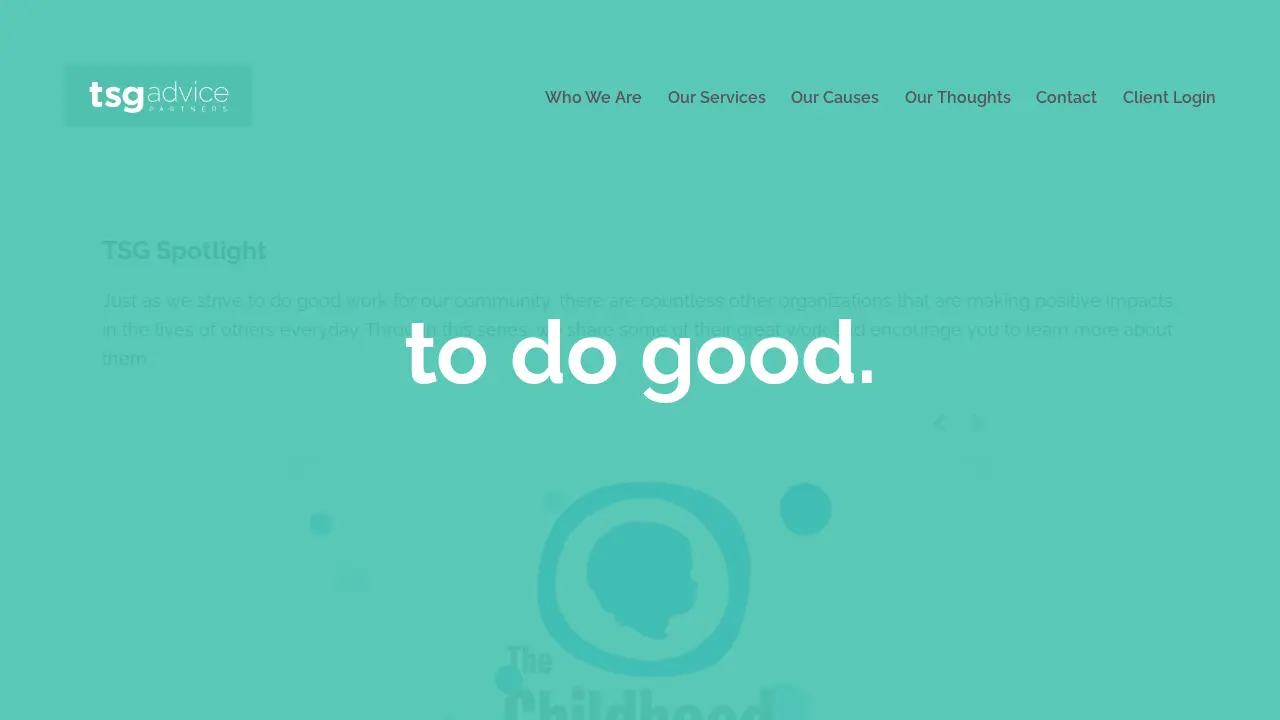 TSG Advice Partners page