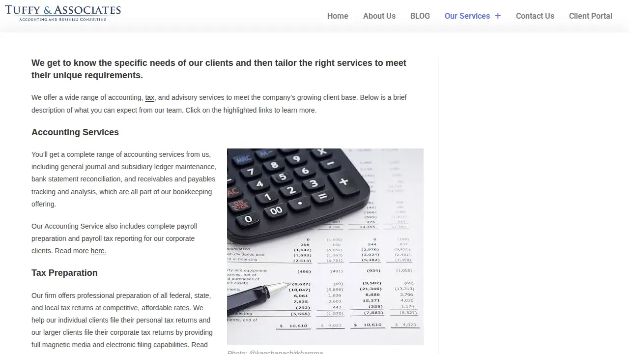 Tuffy & Associates, Yonkers Accounting Firm page