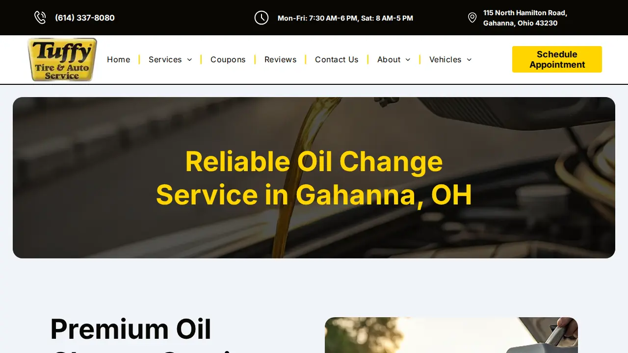Tuffy Tire & Auto Service Center page
