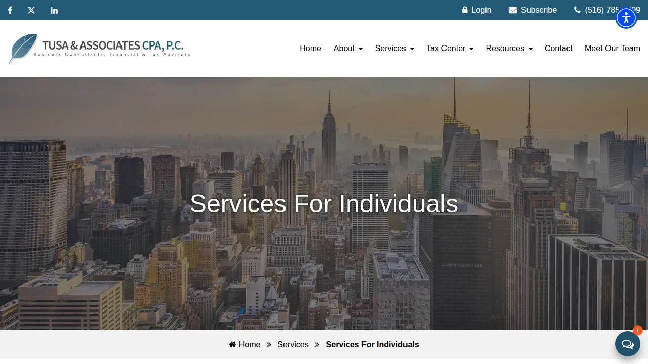 Tusa & Associates CPA, P.C. page