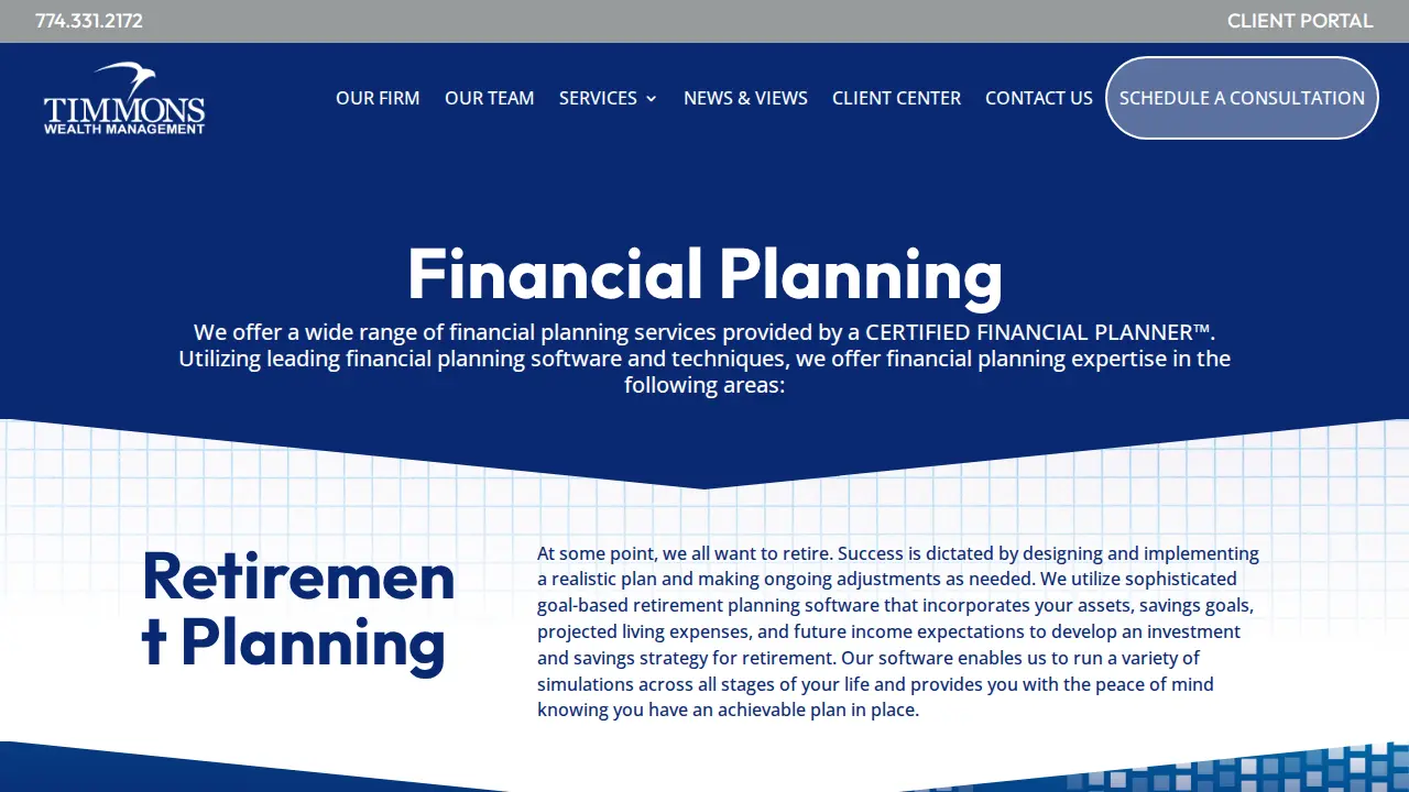 Timmons Wealth Management page