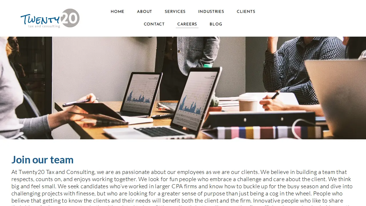 Twenty20 Tax and Consulting PC page