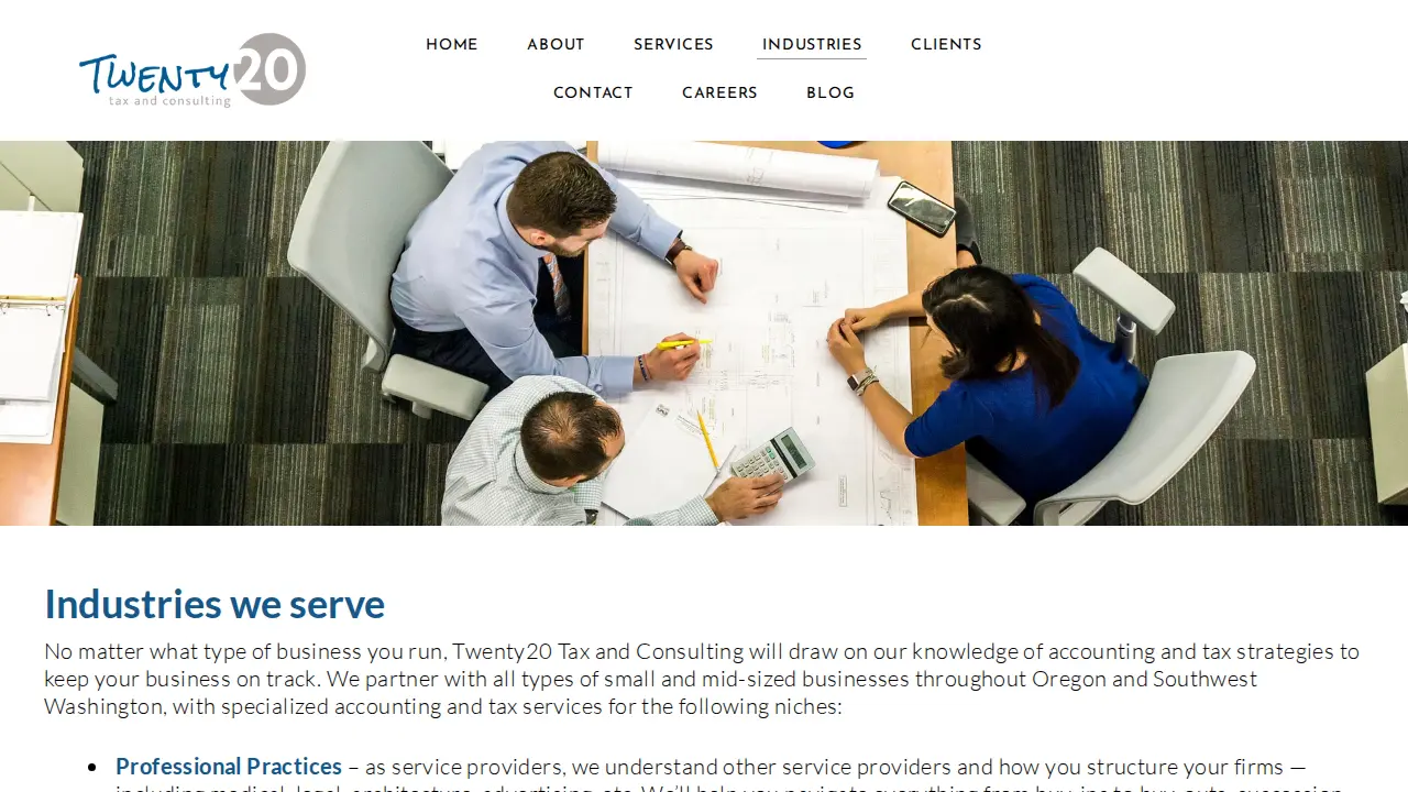 Twenty20 Tax and Consulting PC page