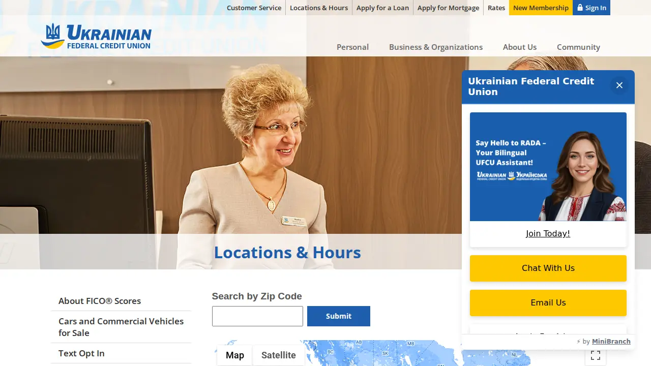 Ukrainian Federal Credit Union - Vancouver Branch page