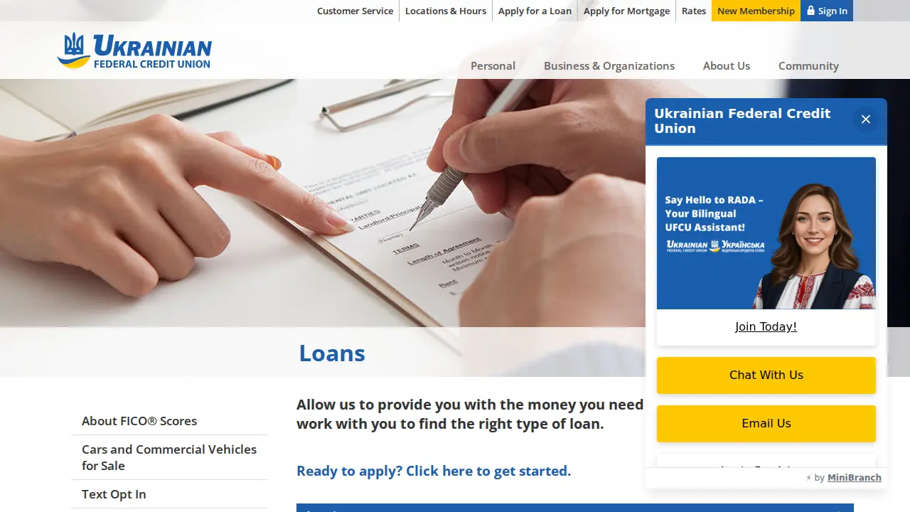 Ukrainian Federal Credit Union - Vancouver Branch page