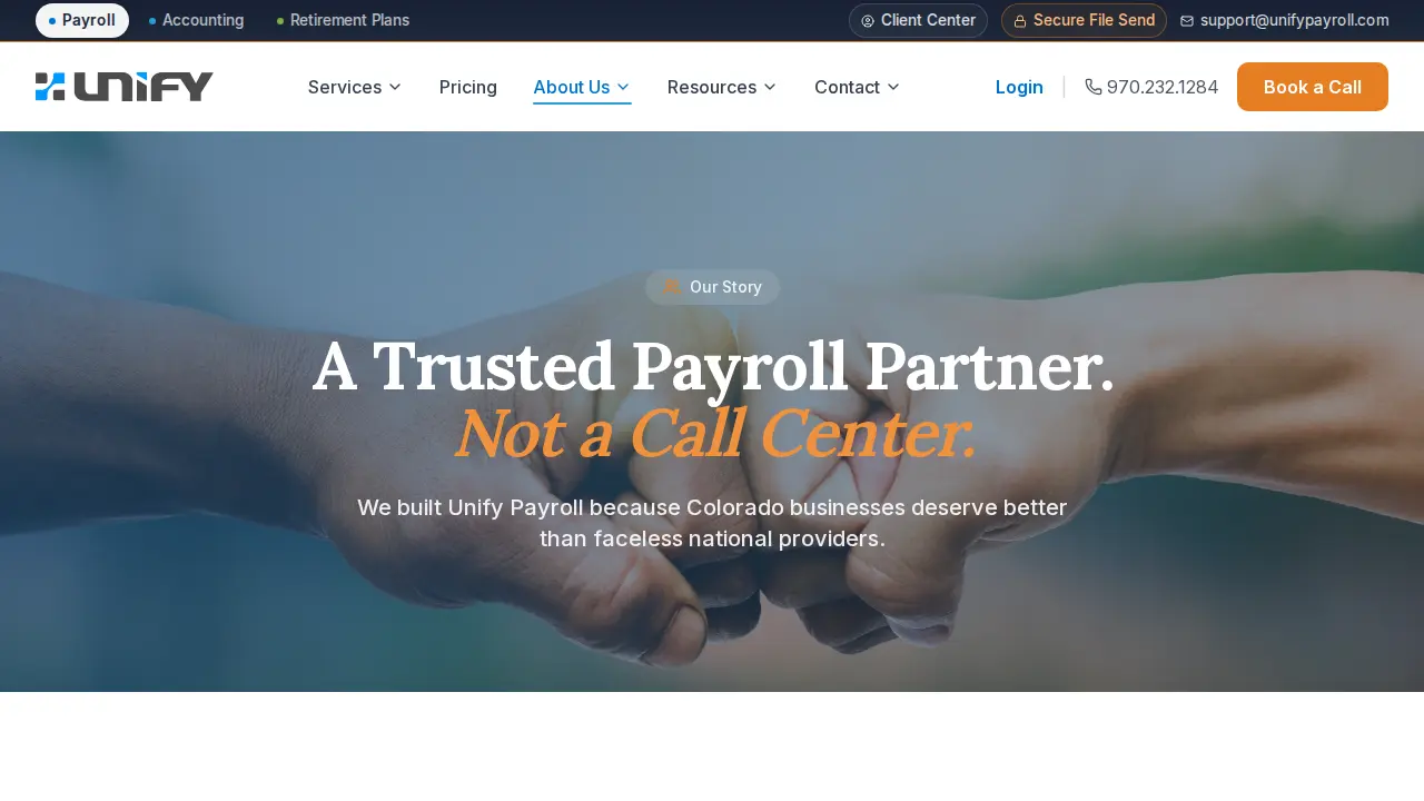 Unify Payroll page