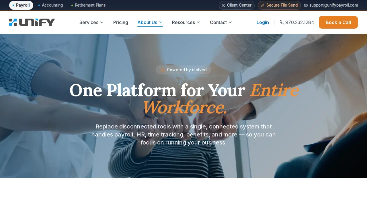 Unify Payroll page