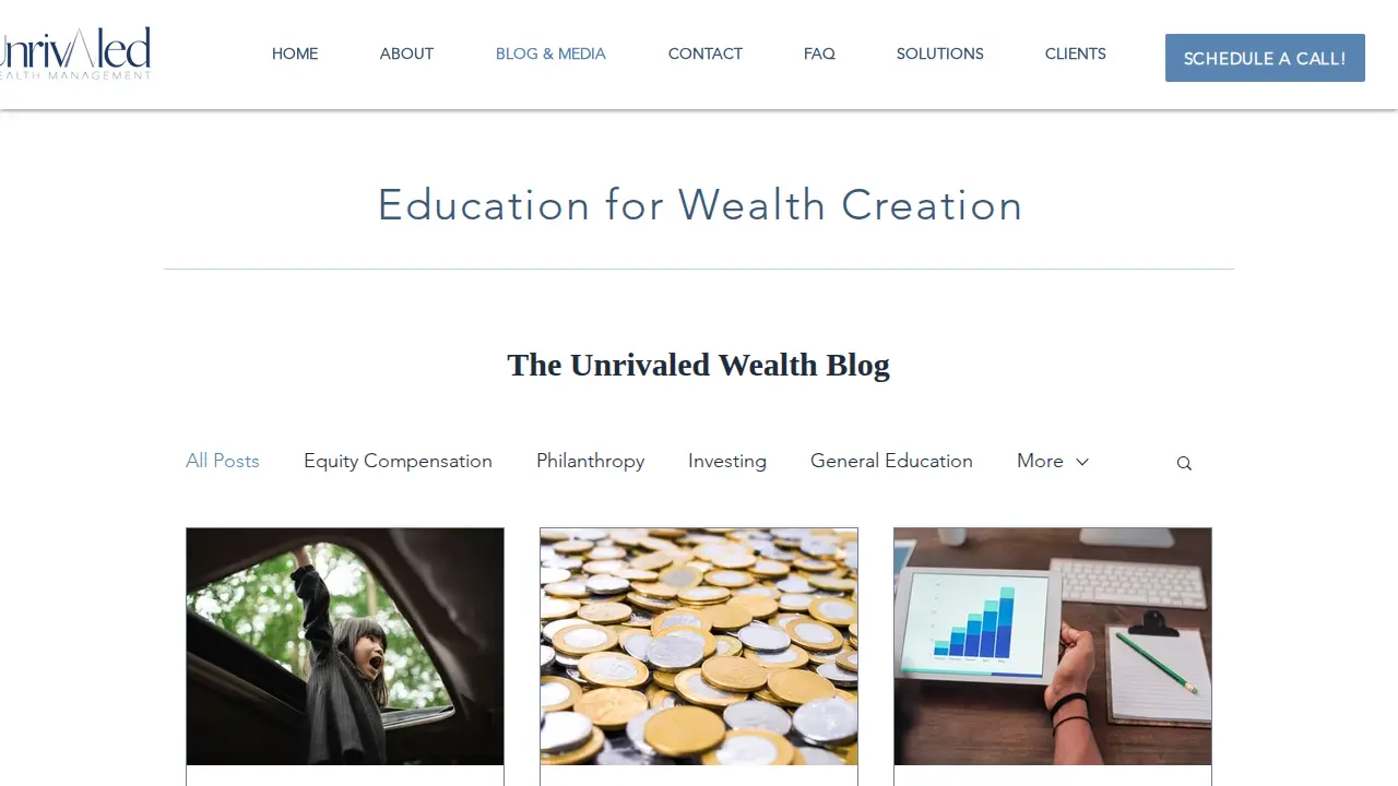 Unrivaled Wealth Management page