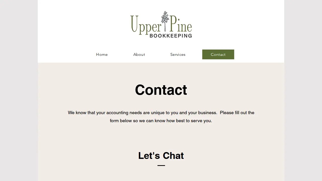 Upper Pine Bookkeeping LLC page