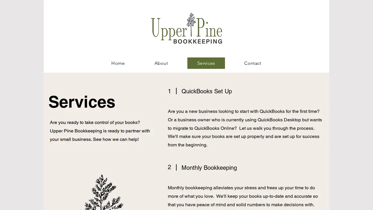 Upper Pine Bookkeeping LLC page