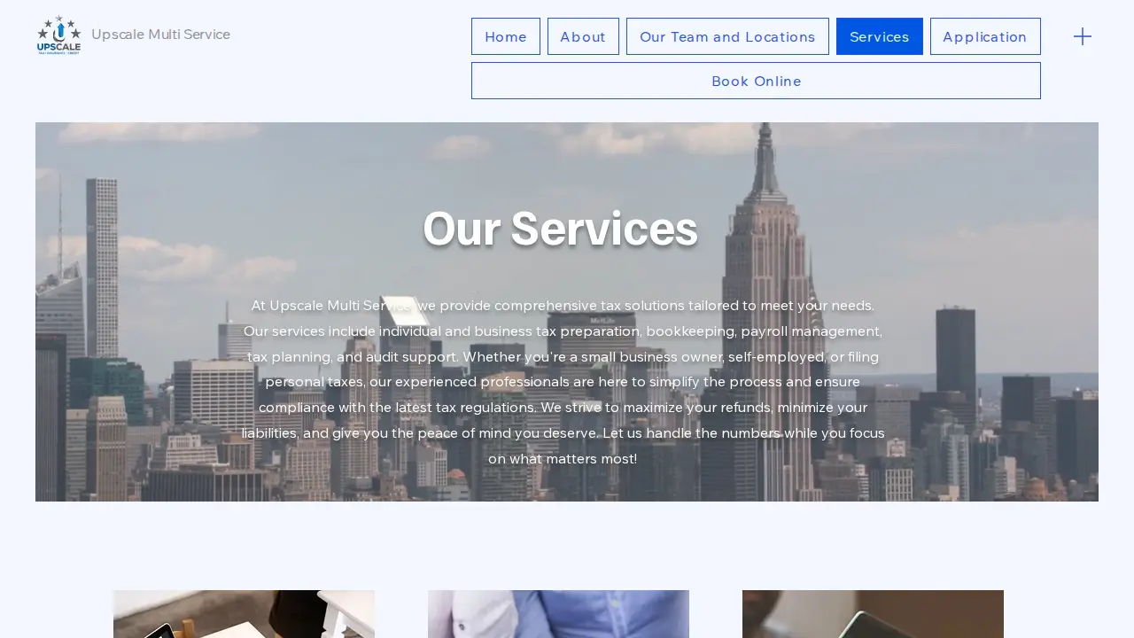 Upscale Multi Service PVD page