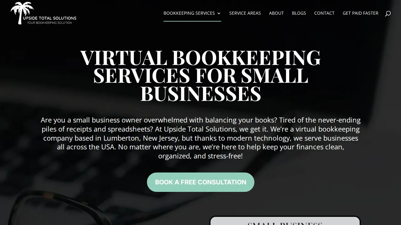 Upside Total Solutions website