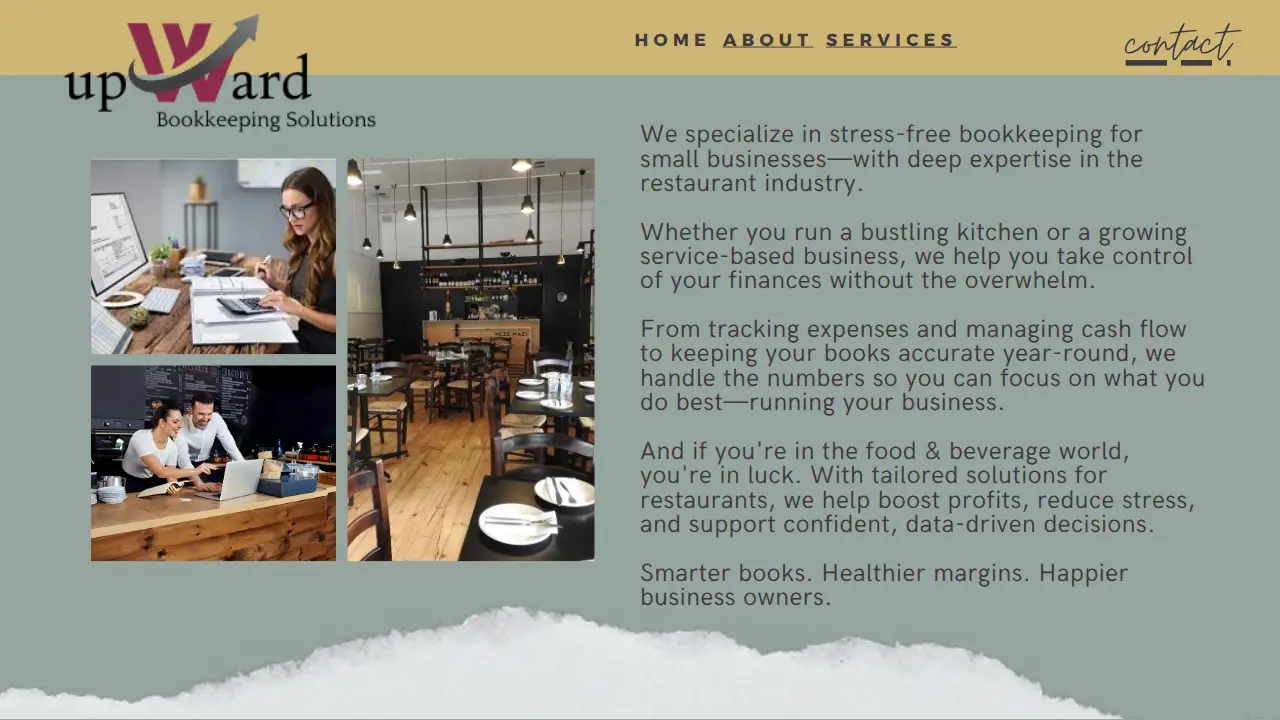 upWard Bookkeeping Solutions LLC website