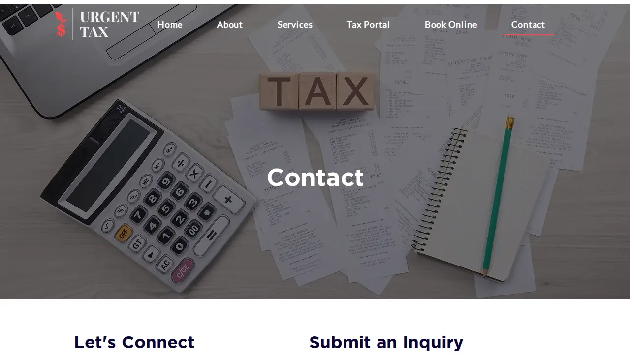 Urgent Tax page