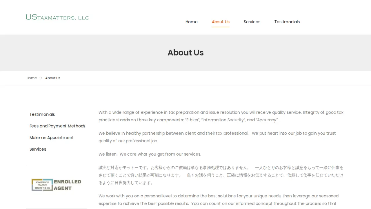 UStaxmatters, LLC page