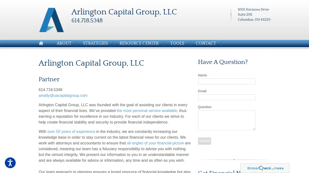 Arlington Capital Group page