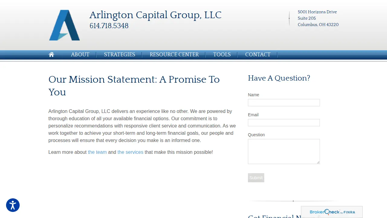 Arlington Capital Group page