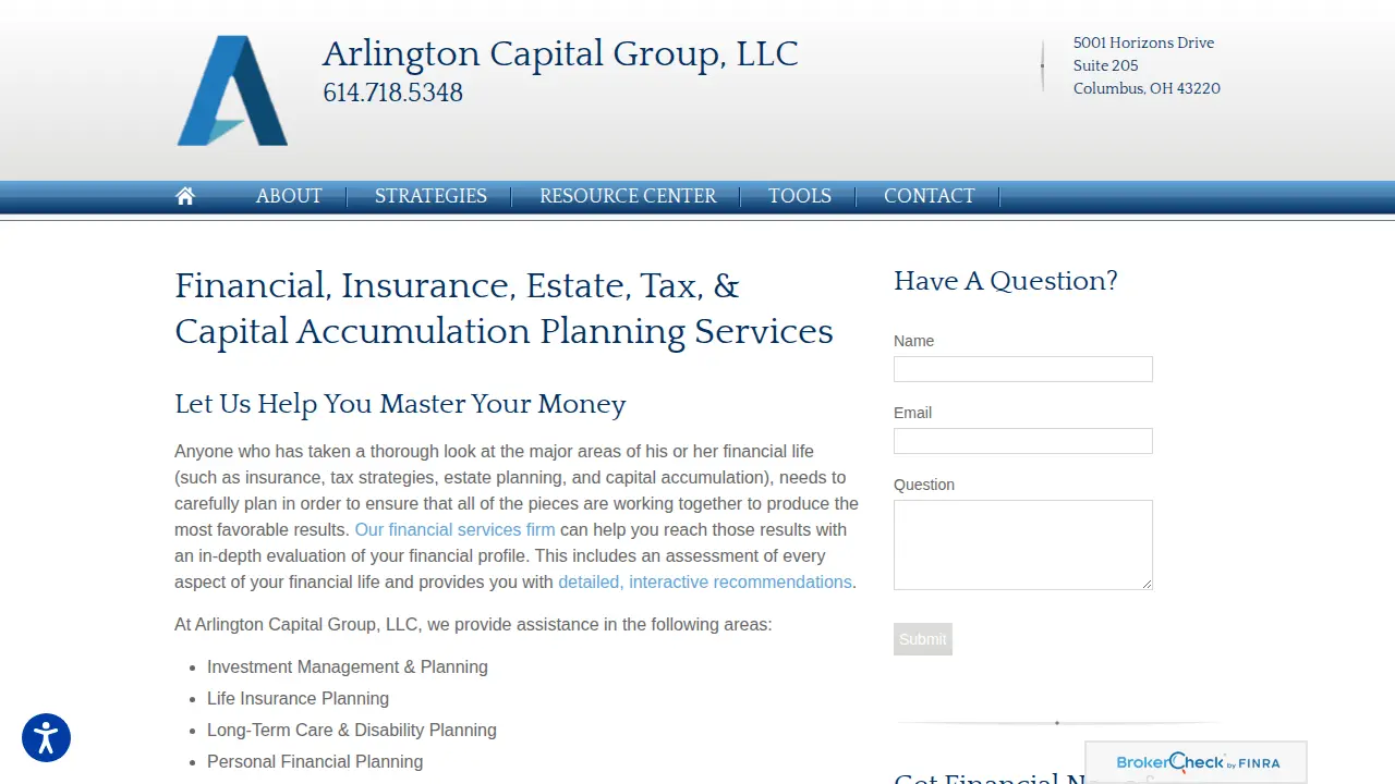 Arlington Capital Group page