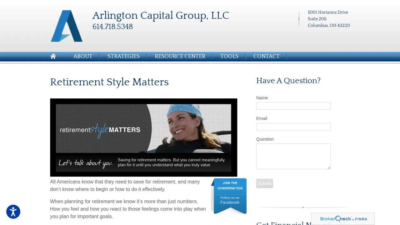 Arlington Capital Group page