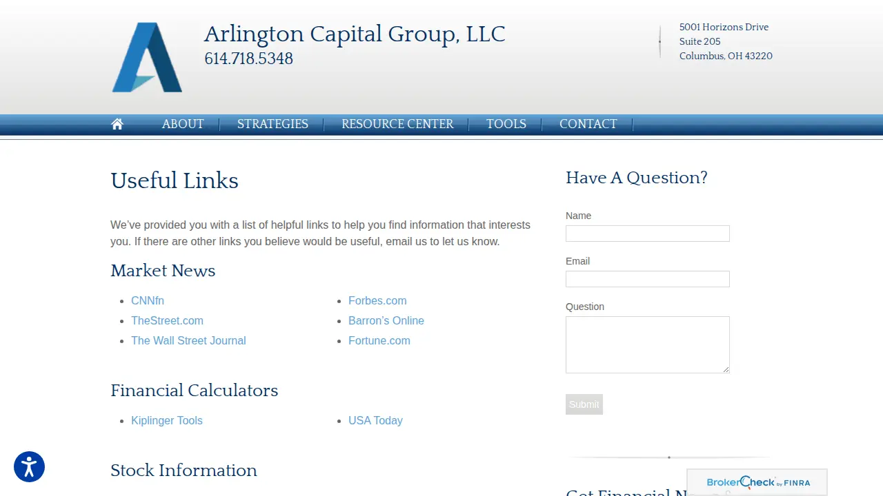 Arlington Capital Group page