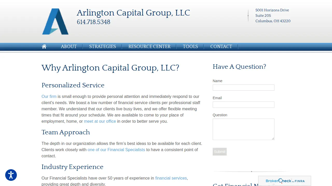 Arlington Capital Group page