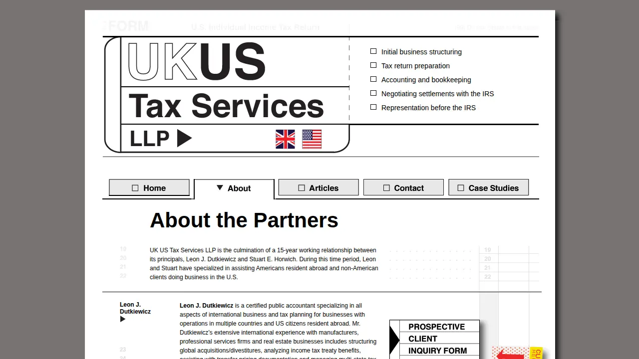 U K US Tax Services LLP page