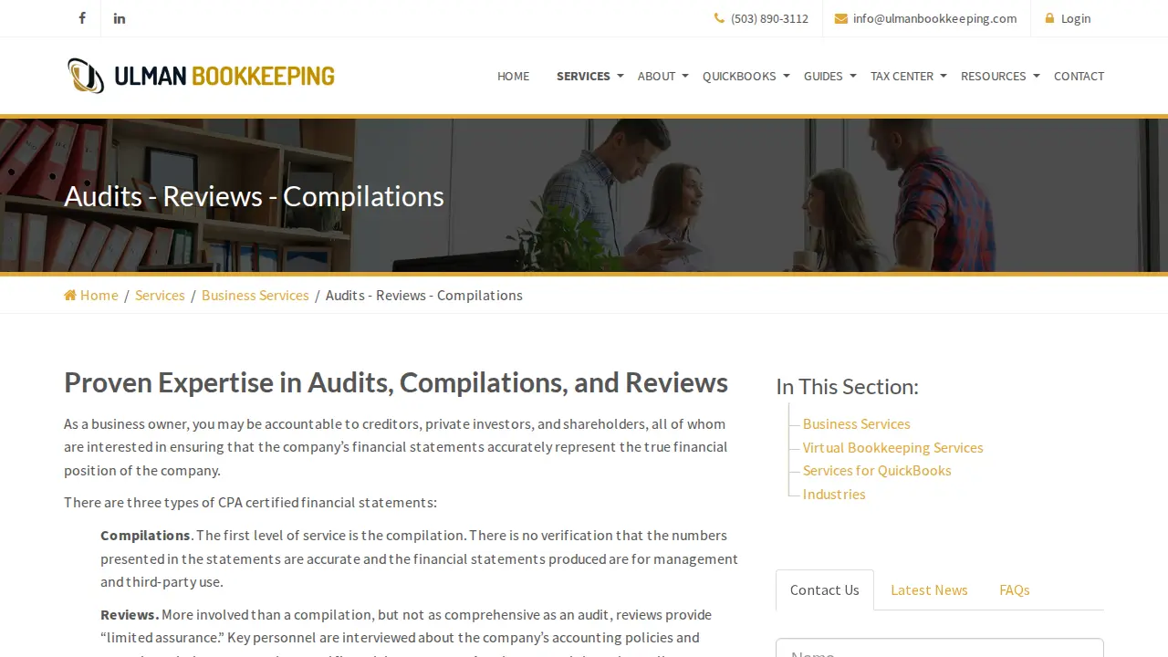 Ulman Bookkeeping & Consulting LLC page