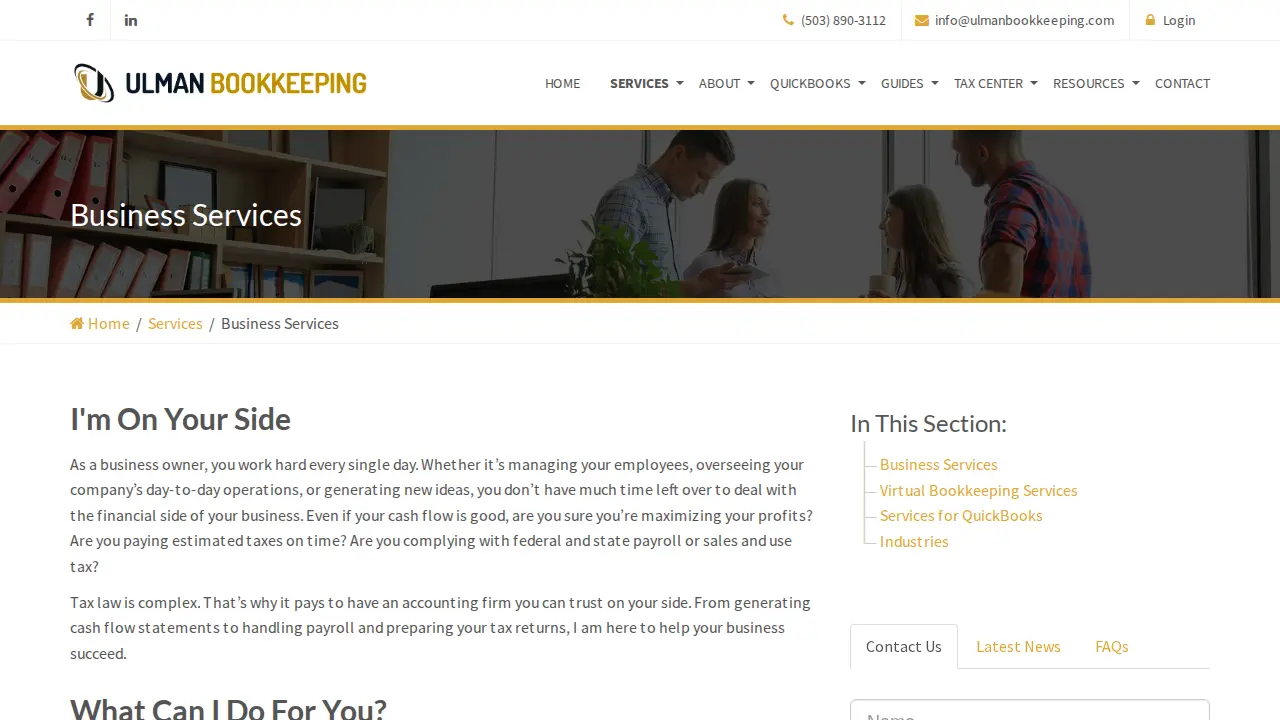 Ulman Bookkeeping & Consulting LLC page