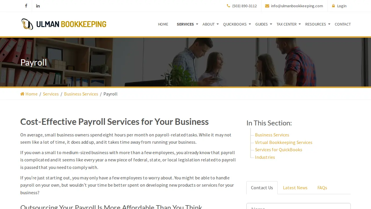 Ulman Bookkeeping & Consulting LLC page