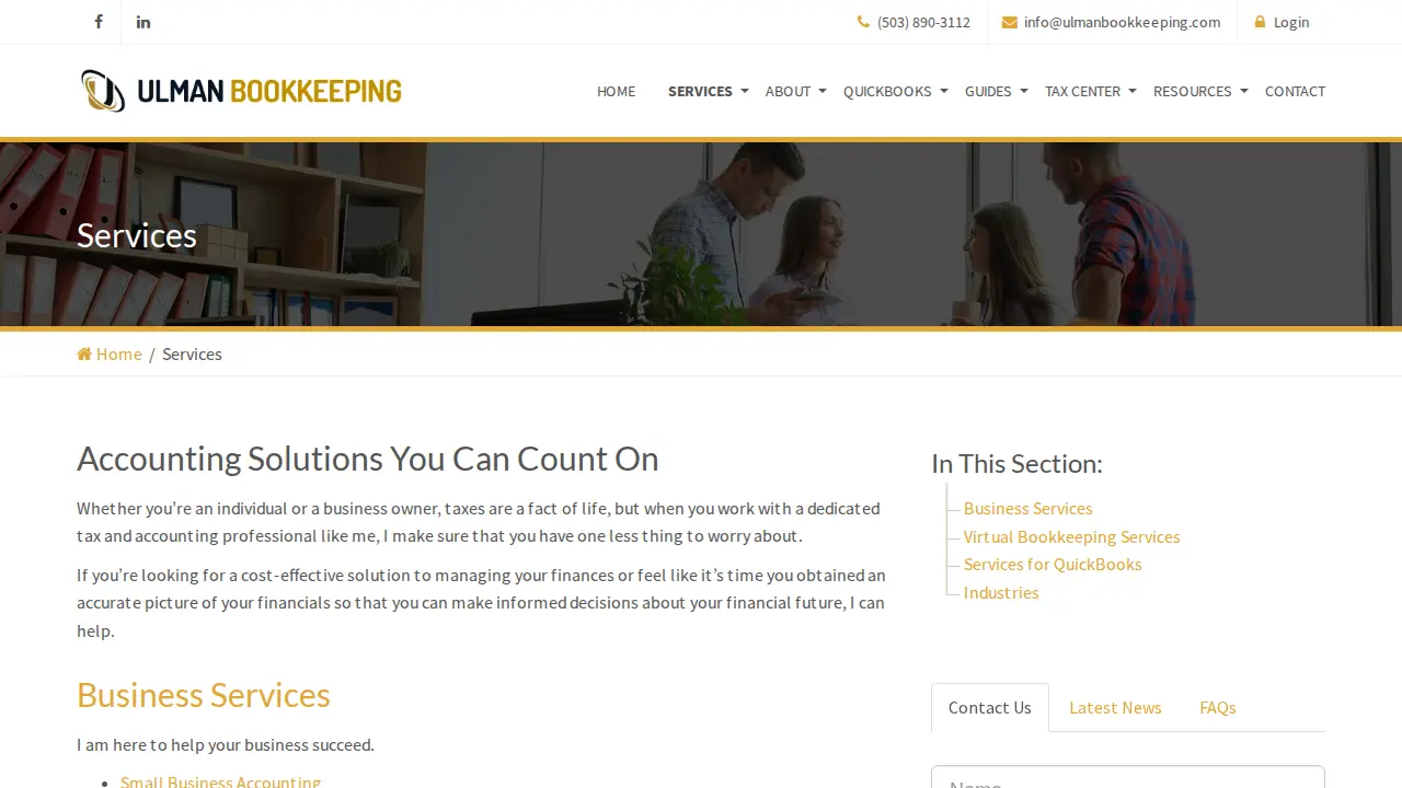 Ulman Bookkeeping & Consulting LLC page