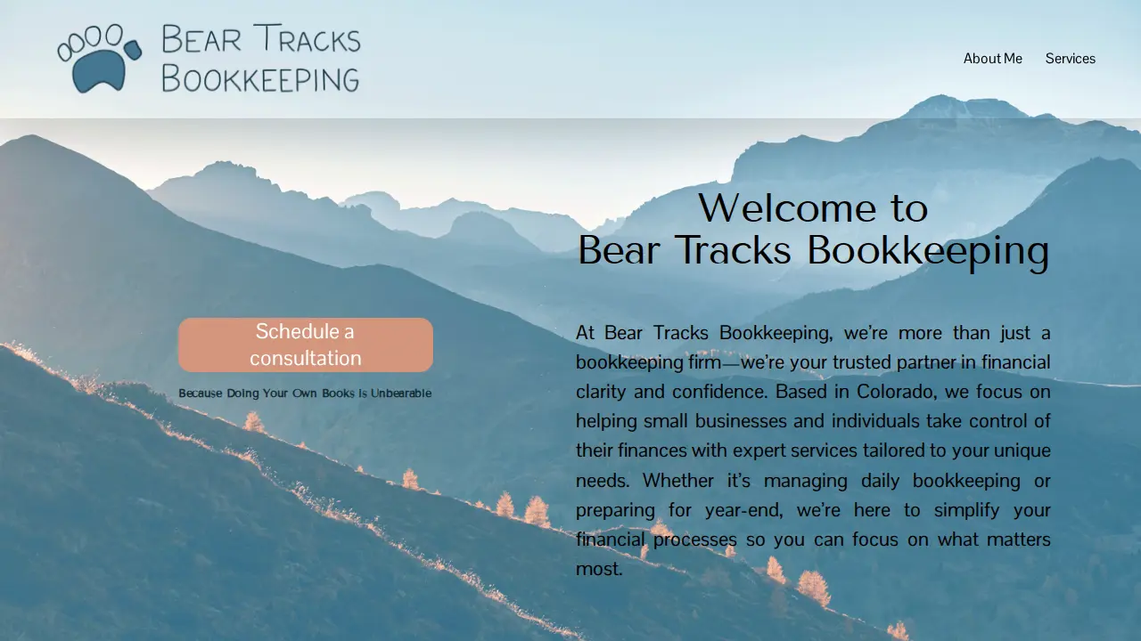 Bear Tracks Bookkeeping website