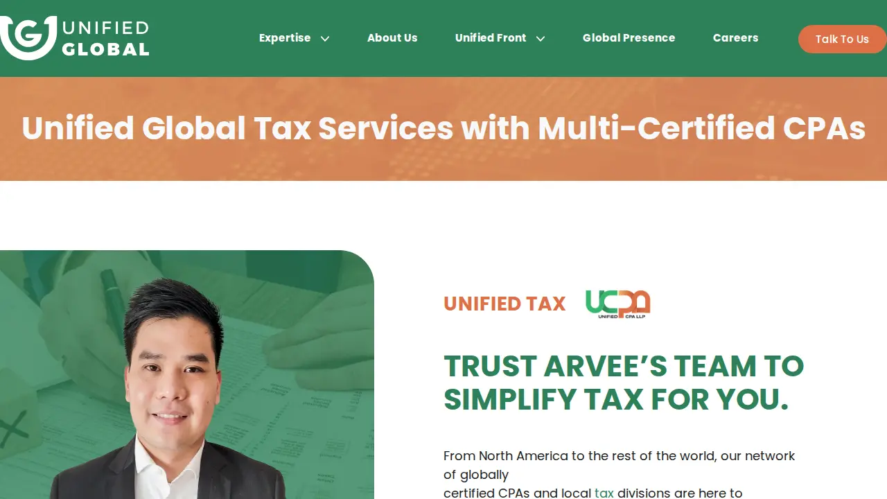 Unified Accounting & Tax page