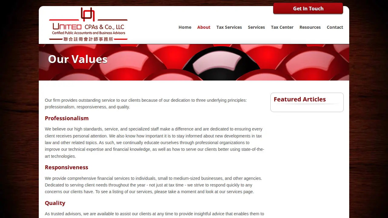 United CPAs & Co - Portland page