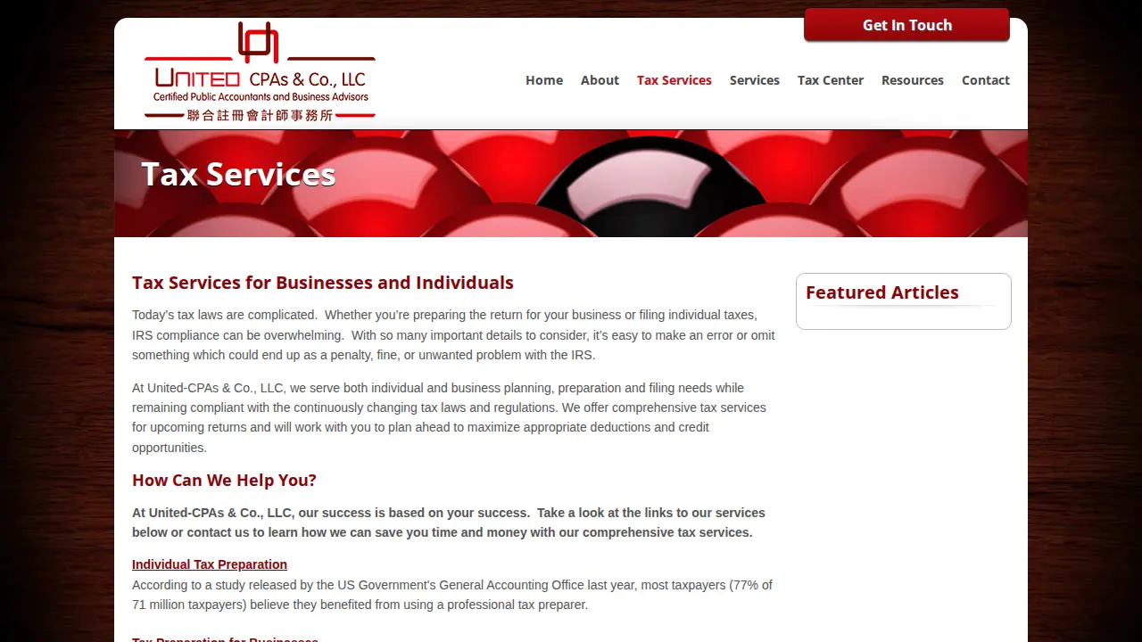 United CPAs & Co - Portland page