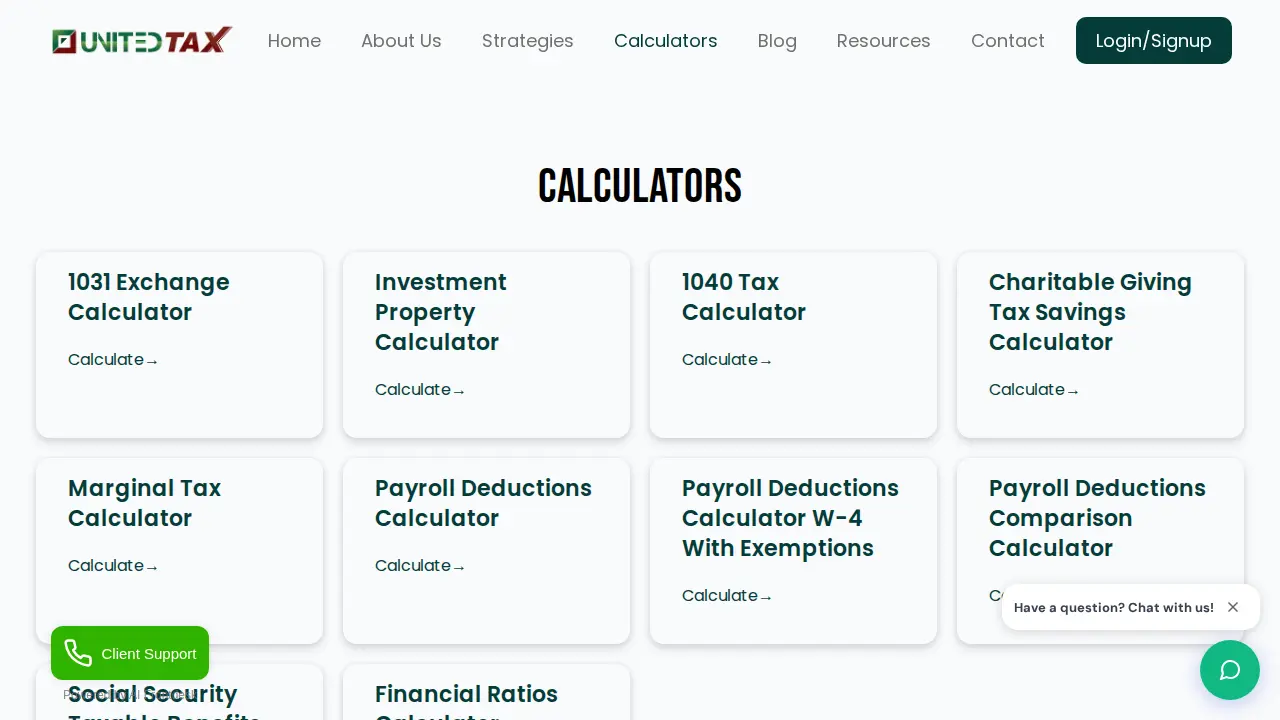 United Tax page