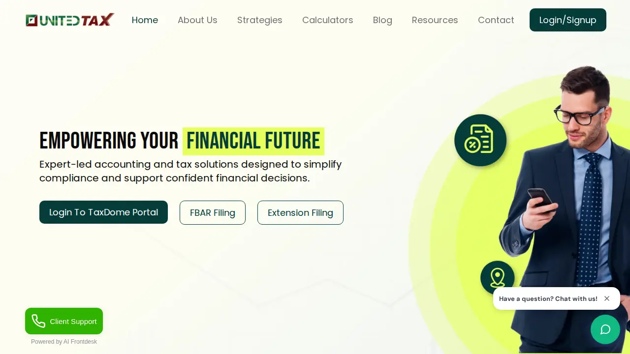 United Tax page