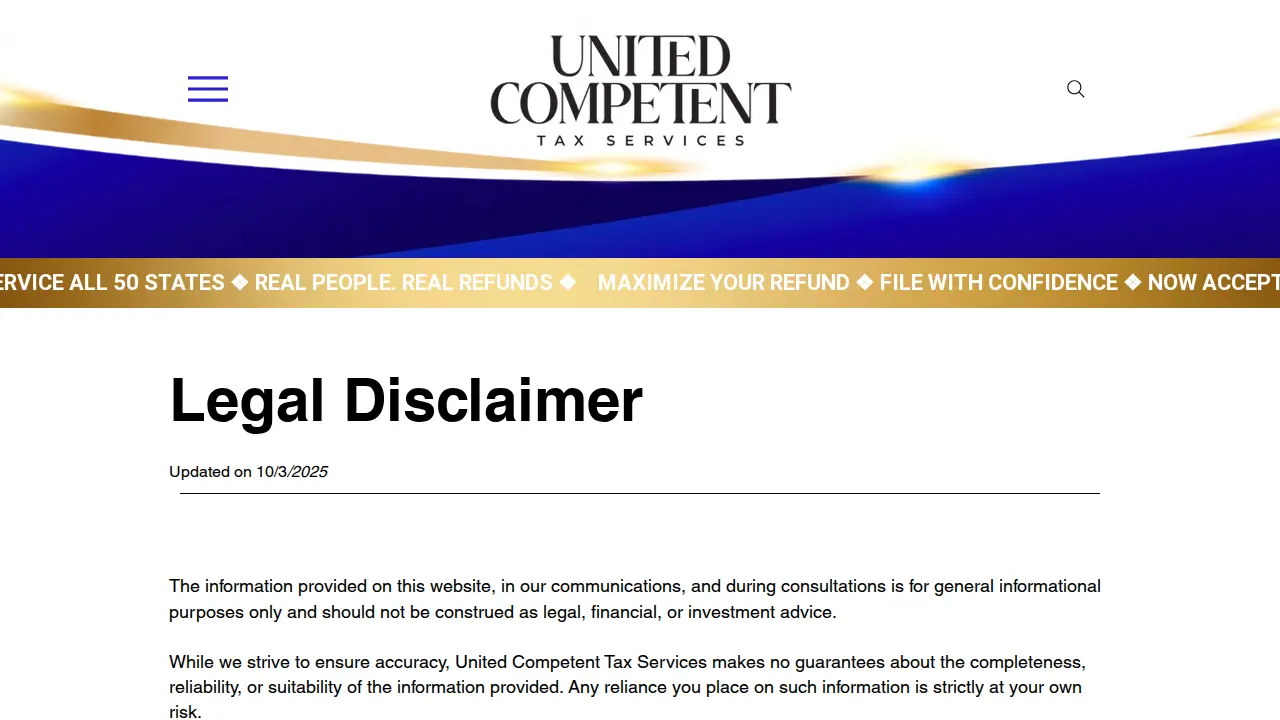 Sav’s Tax Preparer page