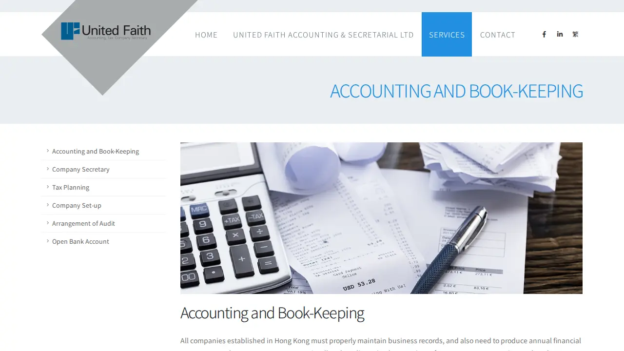 United Faith Accounting & Secretarial Limited 信聯會計秘書有限公司 page