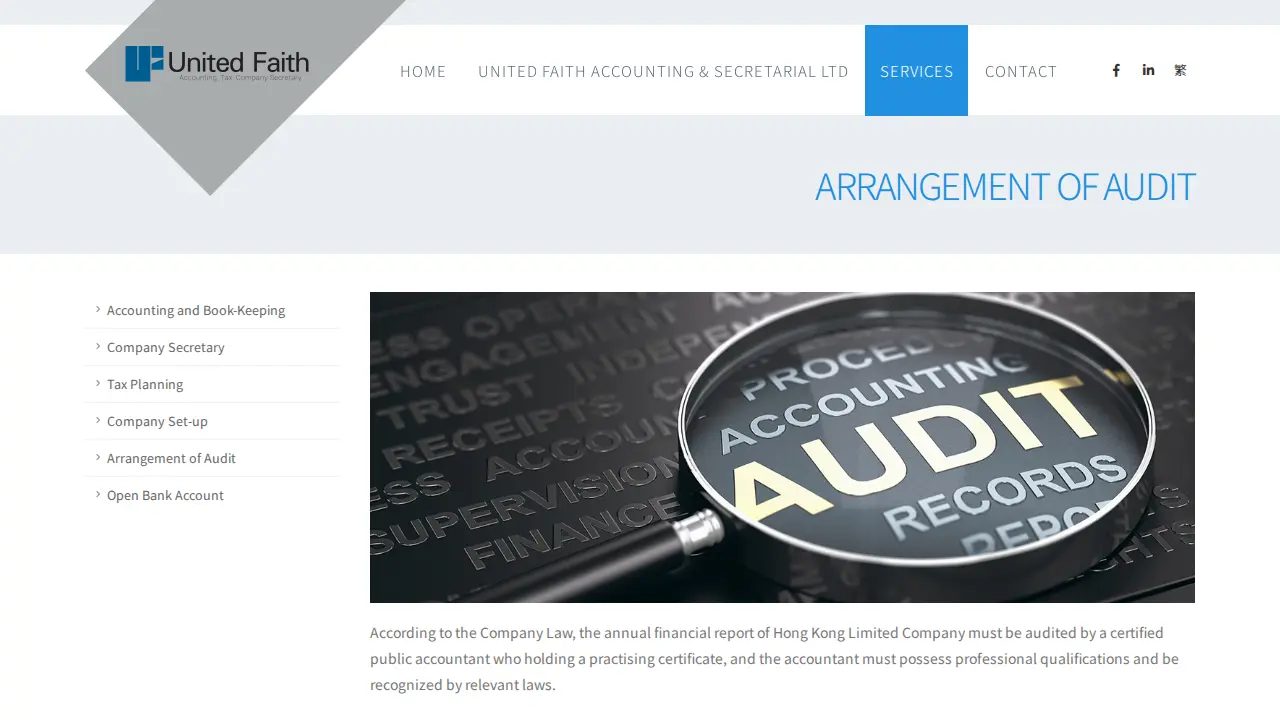 United Faith Accounting & Secretarial Limited 信聯會計秘書有限公司 page