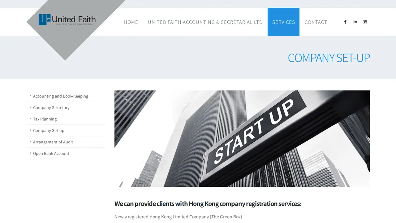 United Faith Accounting & Secretarial Limited 信聯會計秘書有限公司 page