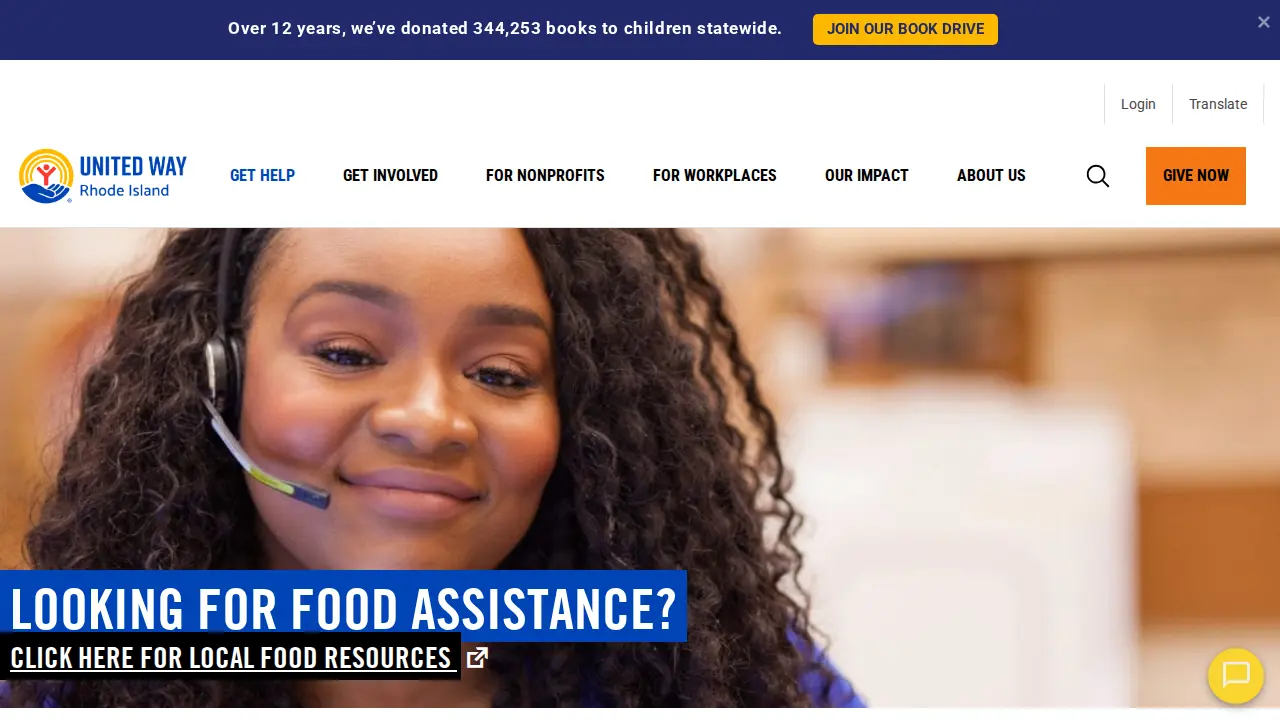 United Way of Rhode Island page