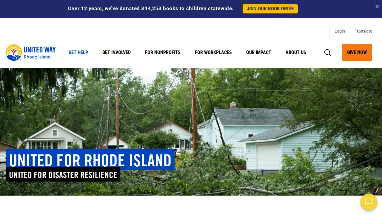 United Way of Rhode Island page