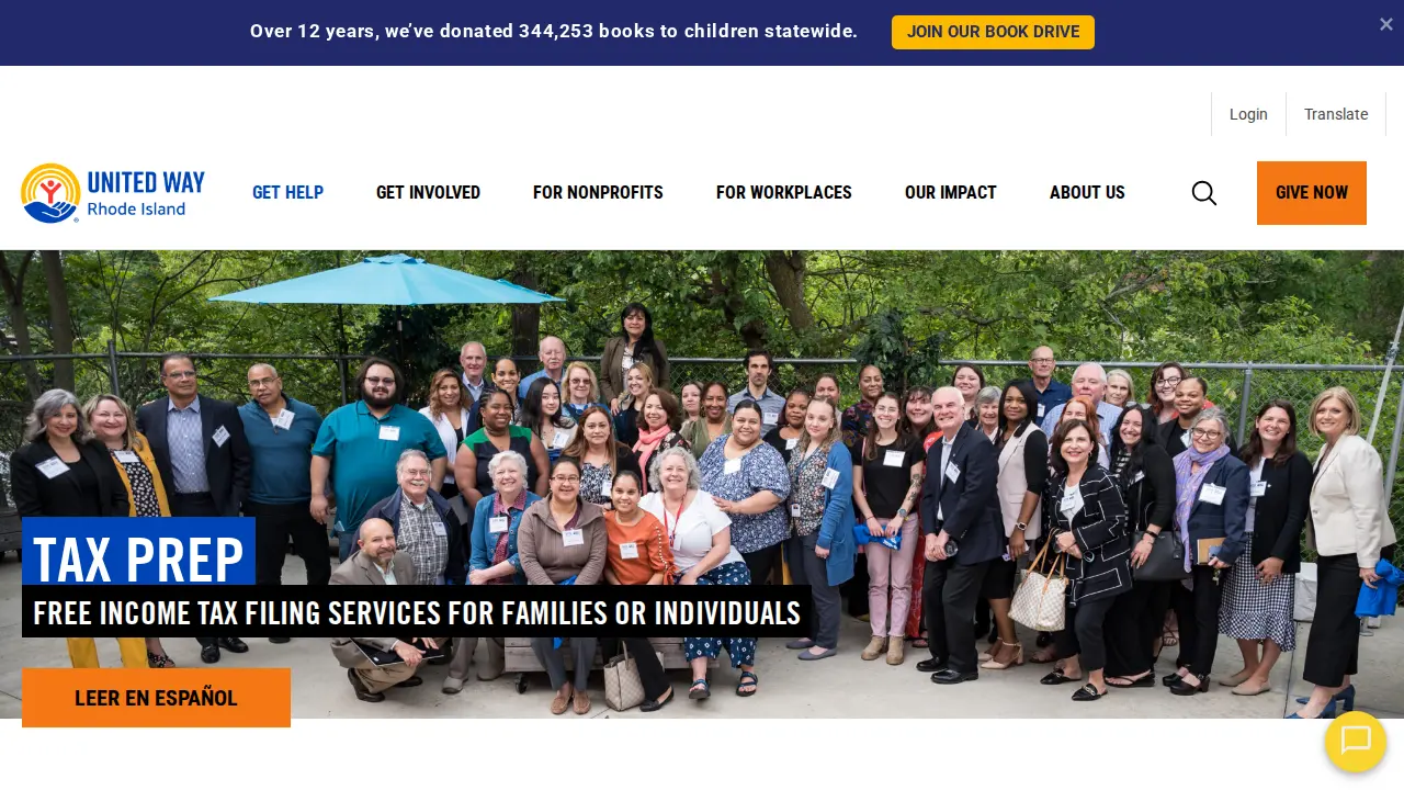 United Way of Rhode Island page