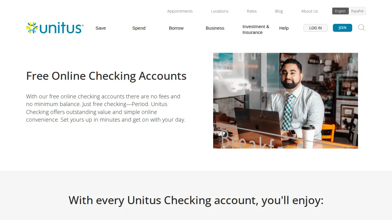 Unitus Community Credit Union page