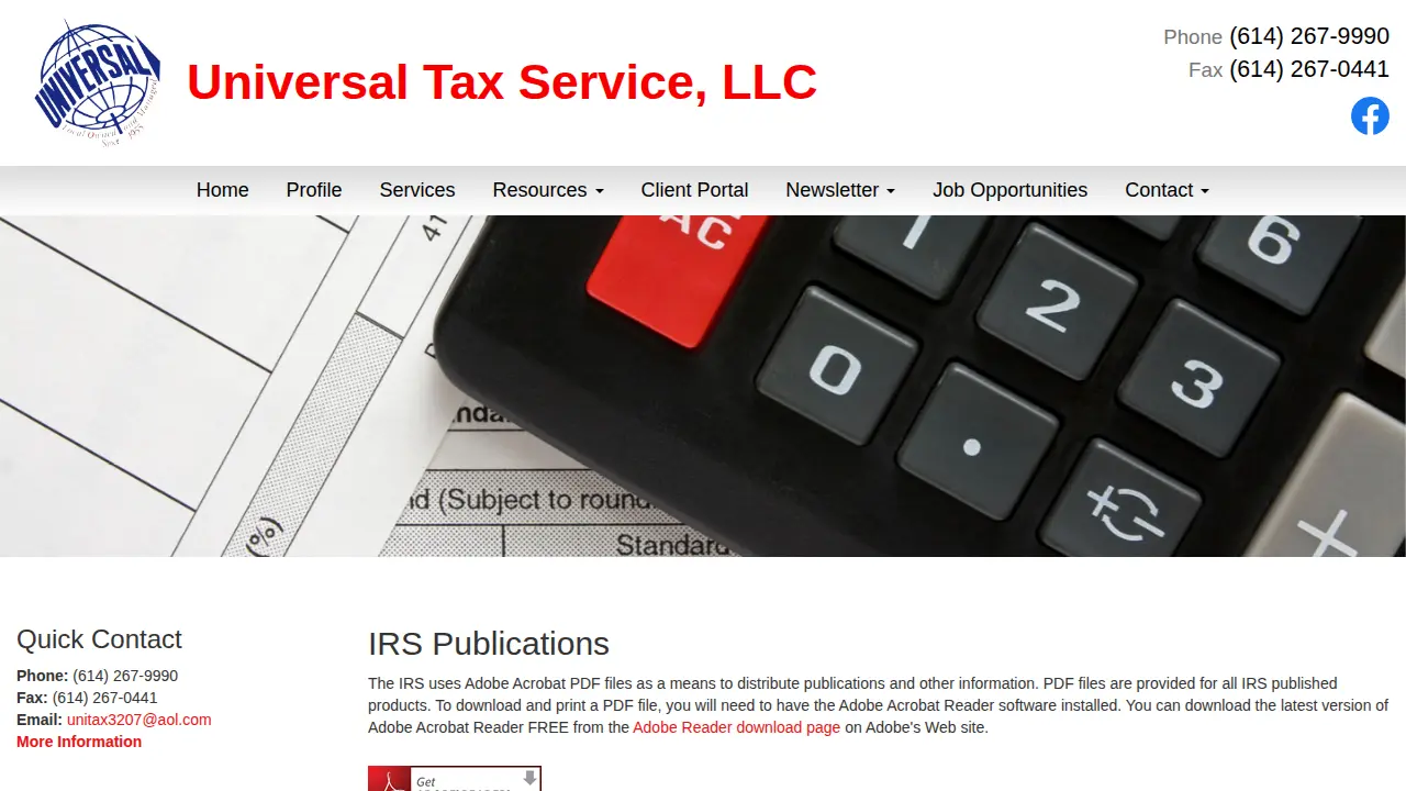 Universal Tax Service, LLC page
