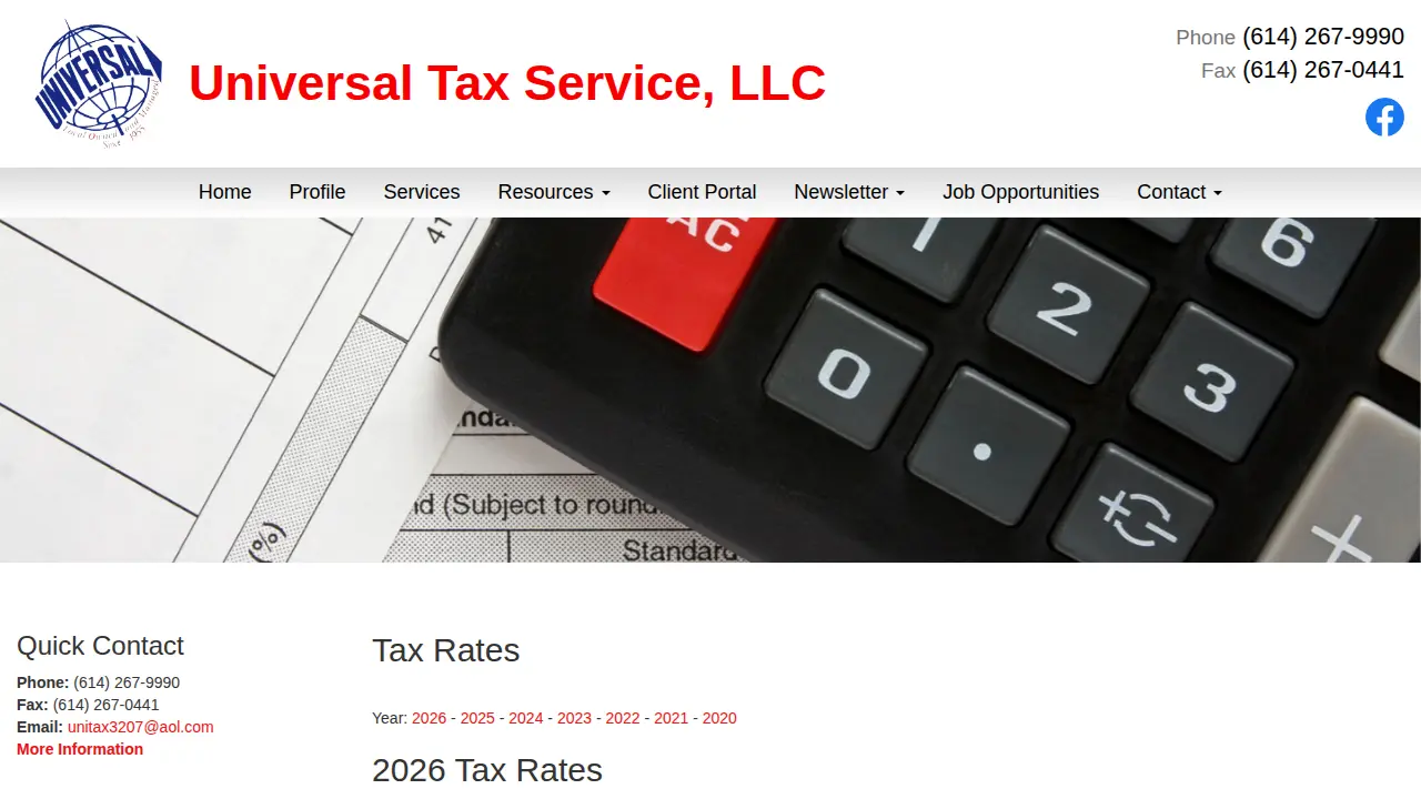 Universal Tax Service, LLC page