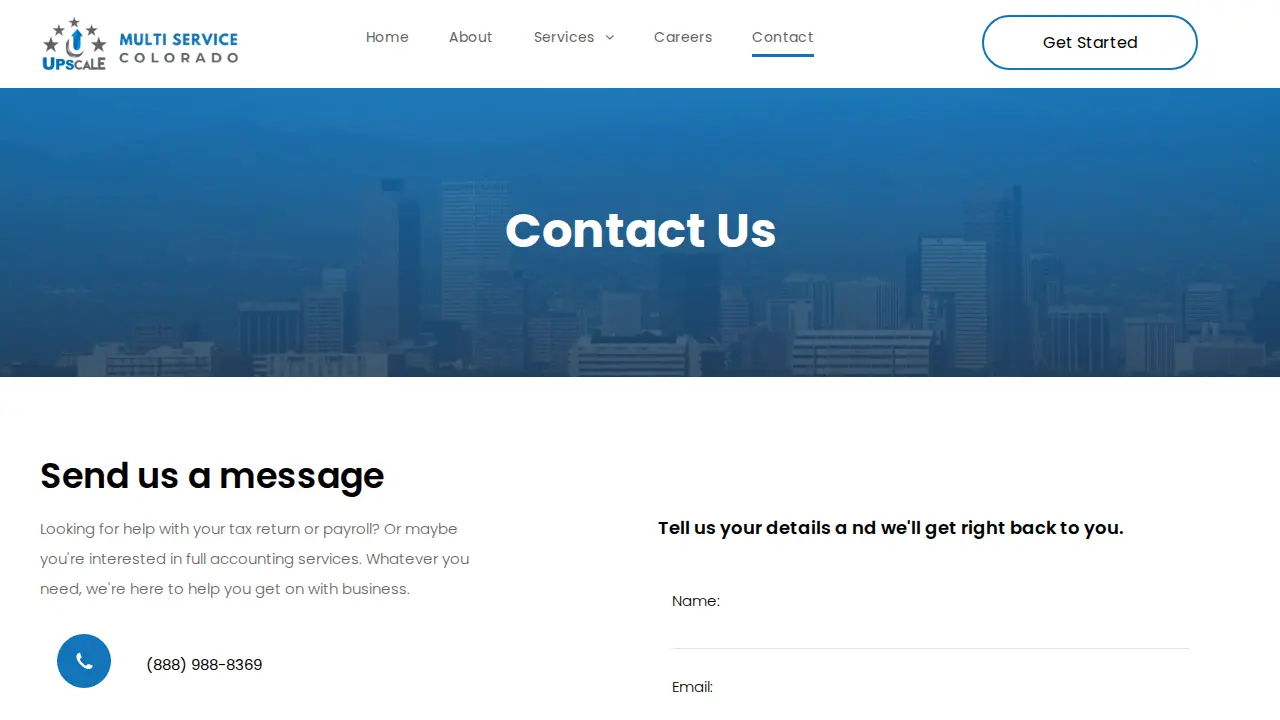 Upscale Multi Service Colorado page