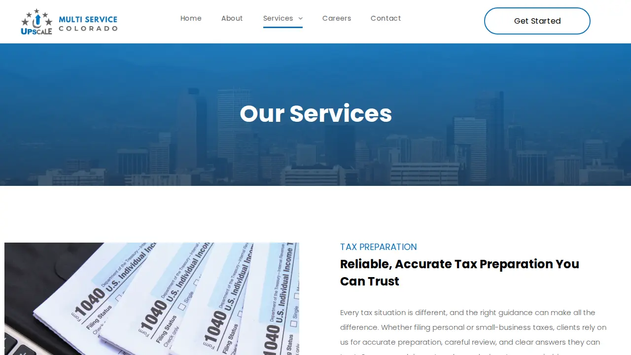 Upscale Multi Service Colorado page