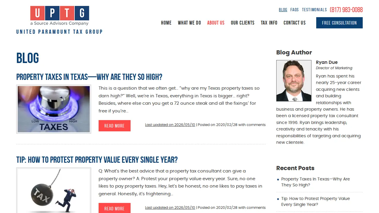United Paramount Tax Group page